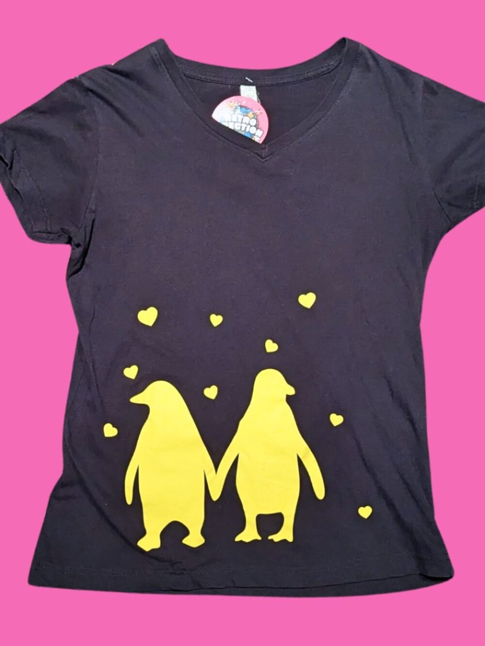Yellow Penguins T-Shirt Size S